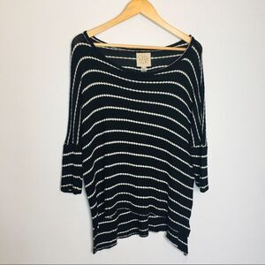 Chaser striped knit top womens size medium